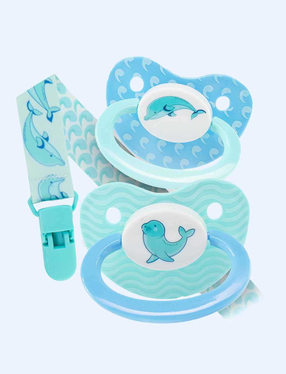 box of two pacifier dolphin Rearz