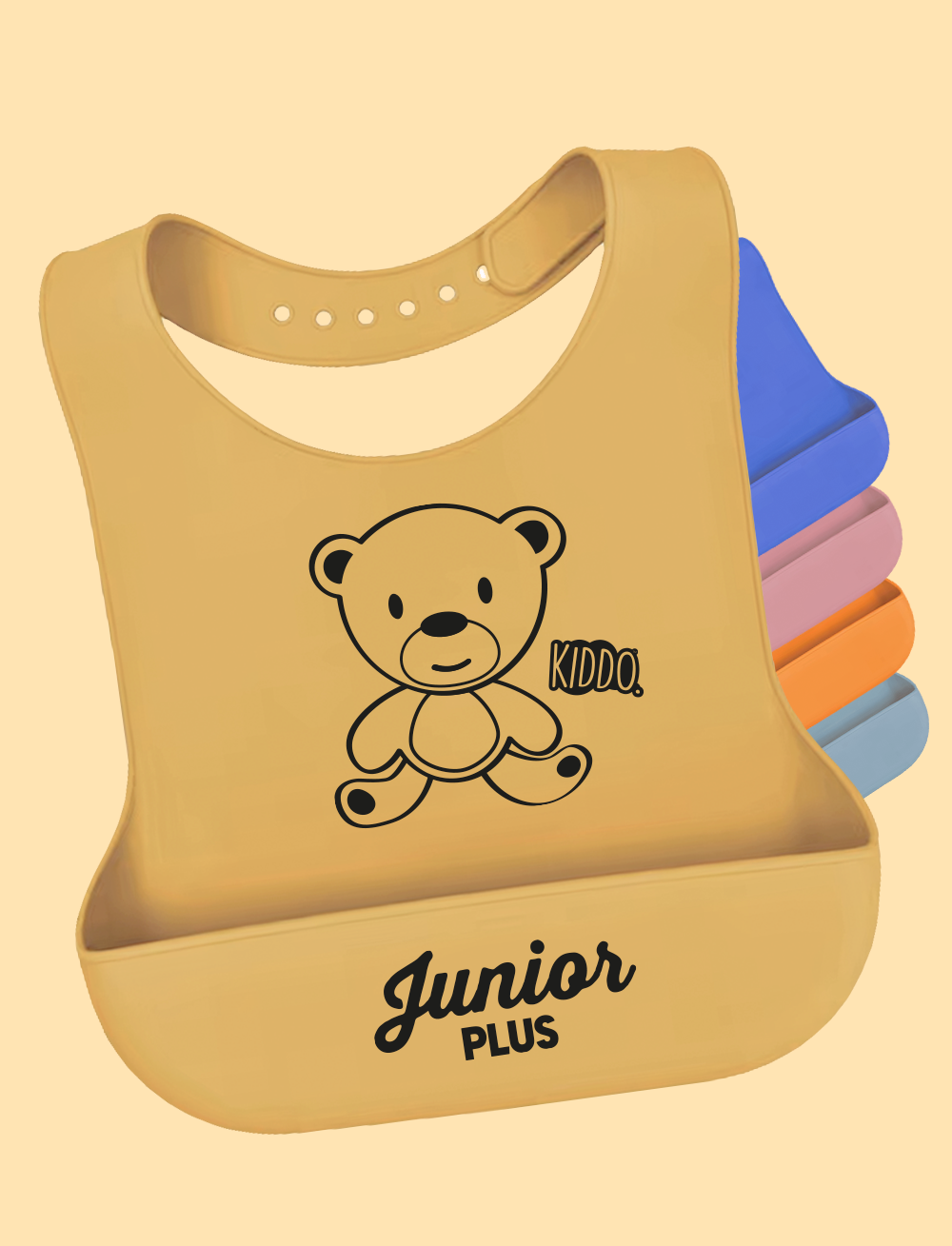 Kiddo Junior Plus Silikon-Lätzchen