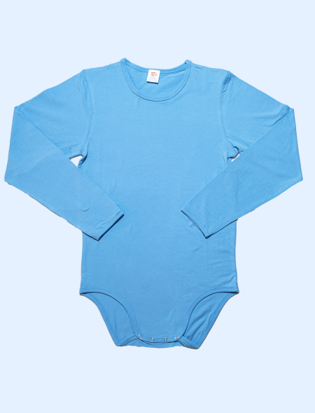 Plain light blue onesie...