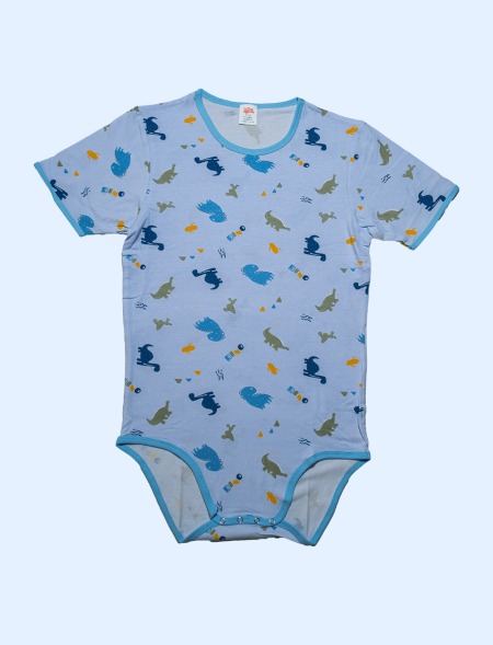 Onesie blauer Dinosaurier