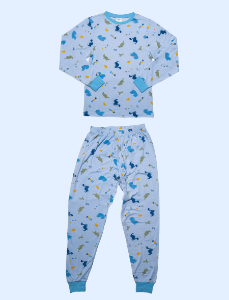 Pajama set Blue Dinosaur