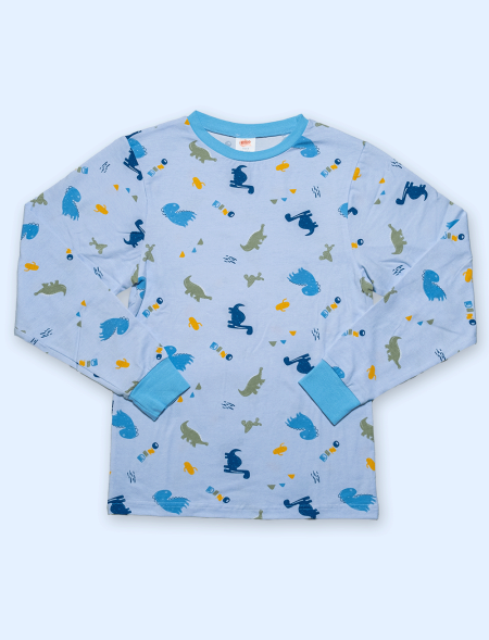 Pajama set Blue Dinosaur